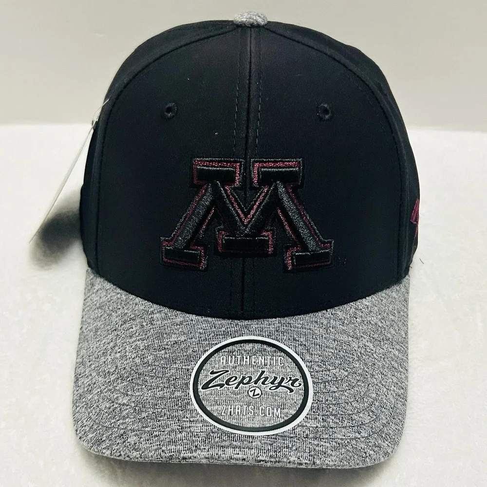Zephyr Minnesota Golden Gophers Night Life‎ Hat Cap Adjustable Snap Black NCAA